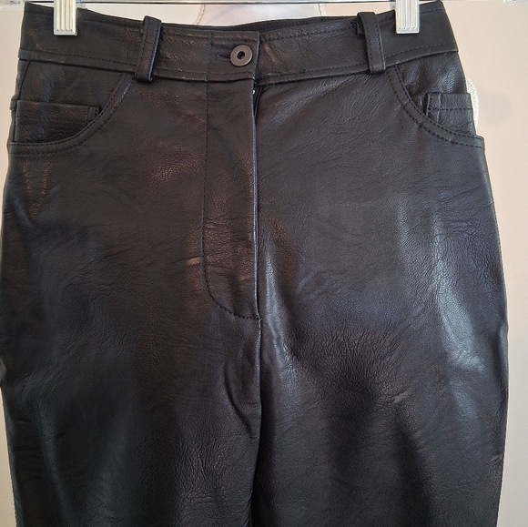 Stella McCartney Black Skin Free Skin Vegan Leather Pants Size X-Small - Picture 4 of 8